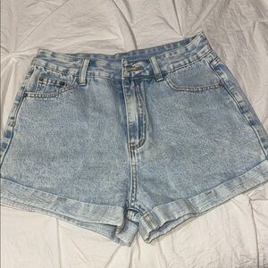 Light Blue Denim Women's Shorts